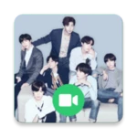 kpop fake video call-text chat android application logo